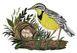 Nature Weaved in Threads, Amazing Birds Kingdom [Eastern Meadowlark and Nest] [C - £22.62 GBP