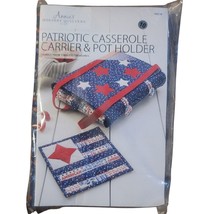 Annie’s Holiday Quilters Club Patriotic Casserole Carrier &amp; Pot Holder U... - $12.85