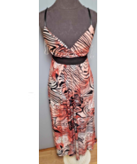 Women&#39;s Floral Tropical Flower Long Dress Cute Sexy Red Pink Black Mediu... - £11.27 GBP