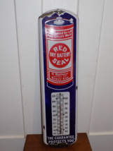 Vintage Red Seal Dry Battery Porcelain Thermometer - $836.55