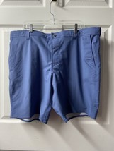 George Shorts Above the Knee Mens Size 44 Blue Flat Front 9 inch Inseam Pockets - £7.71 GBP