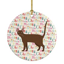 Havana Brown Cat Christmas Ceramic Ornament Christmas Tree Hanging Decorations f - £9.18 GBP