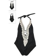 Kona Sol™ ~ Women&#39;s XS (0-2) ~ Black/AF5660 ~ Lace ~ Plunge ~ One Piece ... - $49.11 CAD
