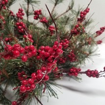 Artificial Christmas Garland Pine And Red Berries Winter Holiday Decor 6... - £28.48 GBP