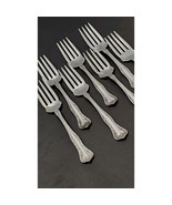 Salad Forks Queen Elizabeth 1908 Silverplate 7 pc Set National Silver Co - $22.95