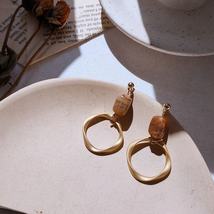 Minimalist Gold Hoop Silver Post Earrings - £10.79 GBP