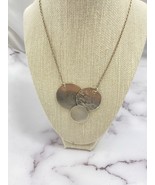 Vintage Artisan 3 Disk Necklace With 14&quot; Chain Marked Karram&#39;s Sterling - £87.56 GBP