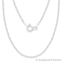 1.5mm Bead &amp; Sphere Bead Link .925 Italy Sterling Silver Italian Chain Necklace - £15.32 GBP+