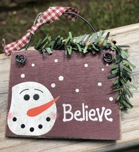 5932 - Believe Snowman Head Ornament  - £1.38 GBP