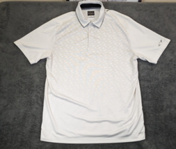 GREG NORMAN for Tasso Elba White Polo Golf shirt w/ Shark logo RapiVent size M - £10.98 GBP
