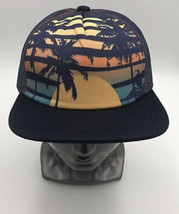Tommy Bahama Kids Mesh Snapback Trucker Hat Cap Sunset Beach Palm Tree Sz. S/M - £14.98 GBP