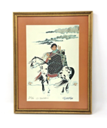 S.S. Burrus Cherokee Artist Native Woman Painted Pony Matted Framed L.E.... - £159.87 GBP