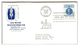 Scott #1167 1960 Gustaf Mannerheim Champion of Liberty First Day Cover FDC - $8.09