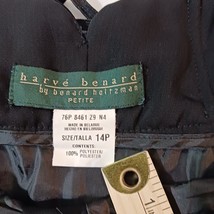 Harve Bernard Women's 1/4 Front Button Back Laces Pull-On Black Skirt Size 14P image 3