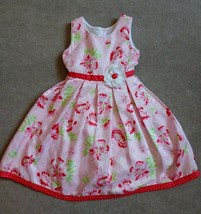 Jona Michelle Special Occasion Dress Girls Size 5 Pink Floral Tie Back READ - £10.05 GBP