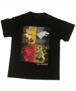 Game of Thrones T-Shirt Coat of Arms Targaryen Stark Lion Stag Black Adu... - $24.25 CAD