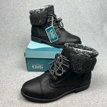 Cliffs by White Mountain Duena Womens Combat Ankle Boots  Black Sz 11 W  Casual - £33.71 GBP