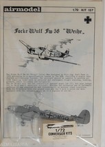 Airmodel Conversion Kit 1/72 Focke Wulf FW 58 &quot;Weihe&quot; Kit 137 - $17.75