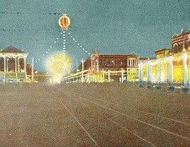 1908 GAR Convention Public Square Night Lima Ohio Vintage Postcard Lights - £19.39 GBP