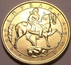 Gem Unc Bulgaria 1992 2 Leva~Madara Horseman~Excellent - £3.83 GBP
