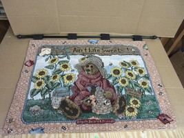  Boyds Bears and Friends Tapestry AINT LIFE SWEET Sunflower Wall Hanging Decor   - £35.78 GBP