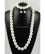 1 Set Faux Pearl:Long Necklace,28&quot;+Bracelet+Earrings;Pearl Size:10mm to ... - $16.12 CAD+