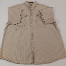 Columbia Shirt Men's XL Brown Check Cotton Short Sleeve Super Bonehead FM7272 image 10