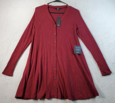 Lulus Cardigan Sweater Women Size XS Maroon Knit Long Sleeve V Neck Button Front - £18.79 GBP