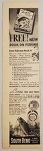 1949 Print Ad South Bend Fishing Lines Excel &amp; Black-Oreno South Bend,Indiana - £9.33 GBP