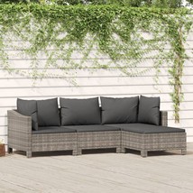  Garden Lounge Set Grey PE rattan Large Modular - $6,905.70 MXN