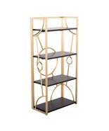 LumiSource Constellation Contemporary Gold &amp; Black Bookcase - $6,726.94 MXN