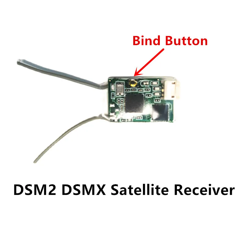 DSM2 DSMX Satellite Receiver W Bind Button for Micro Quadcopter Mini FPV RC Dron - £17.84 GBP