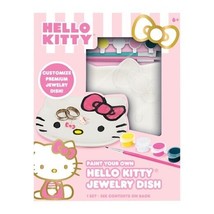 Hello Kitty Paint Jewelry Dish Set Customize Sanrio Keroppi Art Craft New Sealed - $15.83