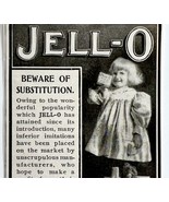 1904 Jell-O Gelatin Dessert Advertisement Antique Ephemera #2 4 x 2.25&quot; - $27.56 CAD