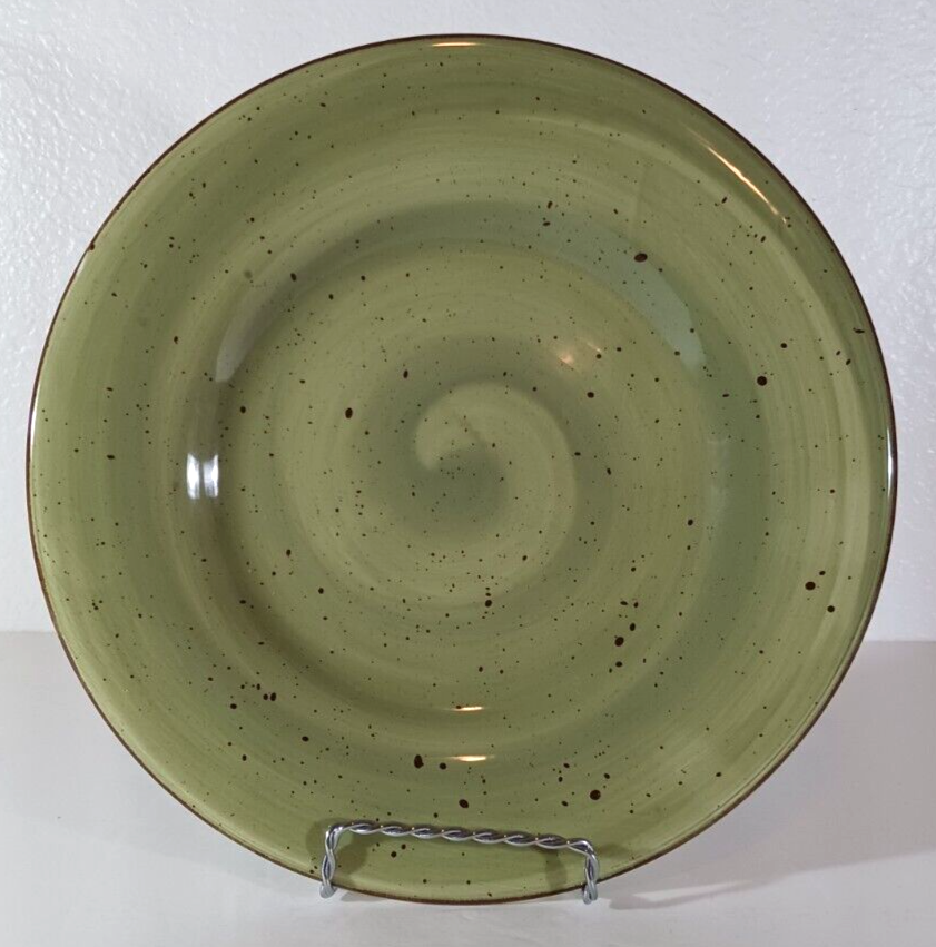 Primary image for HAUSENWARE GREEN SWIRL TWIST Pattern Retired SALAD PLATE Replacement 9" -1