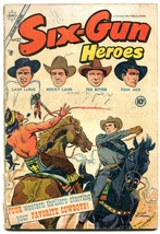Six-Gun Heroes #32 1955- Lash Larue- Tex Ritter- Tom Mix - £46.66 GBP