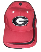 UGA Bulldogs Hat Red Black Trim Embroidered Logo by Joe T&#39;s Sports Wear - $15.59