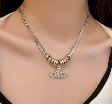 Zircon pendant necklace female summer light luxury cold wind choker new ... - $19.80