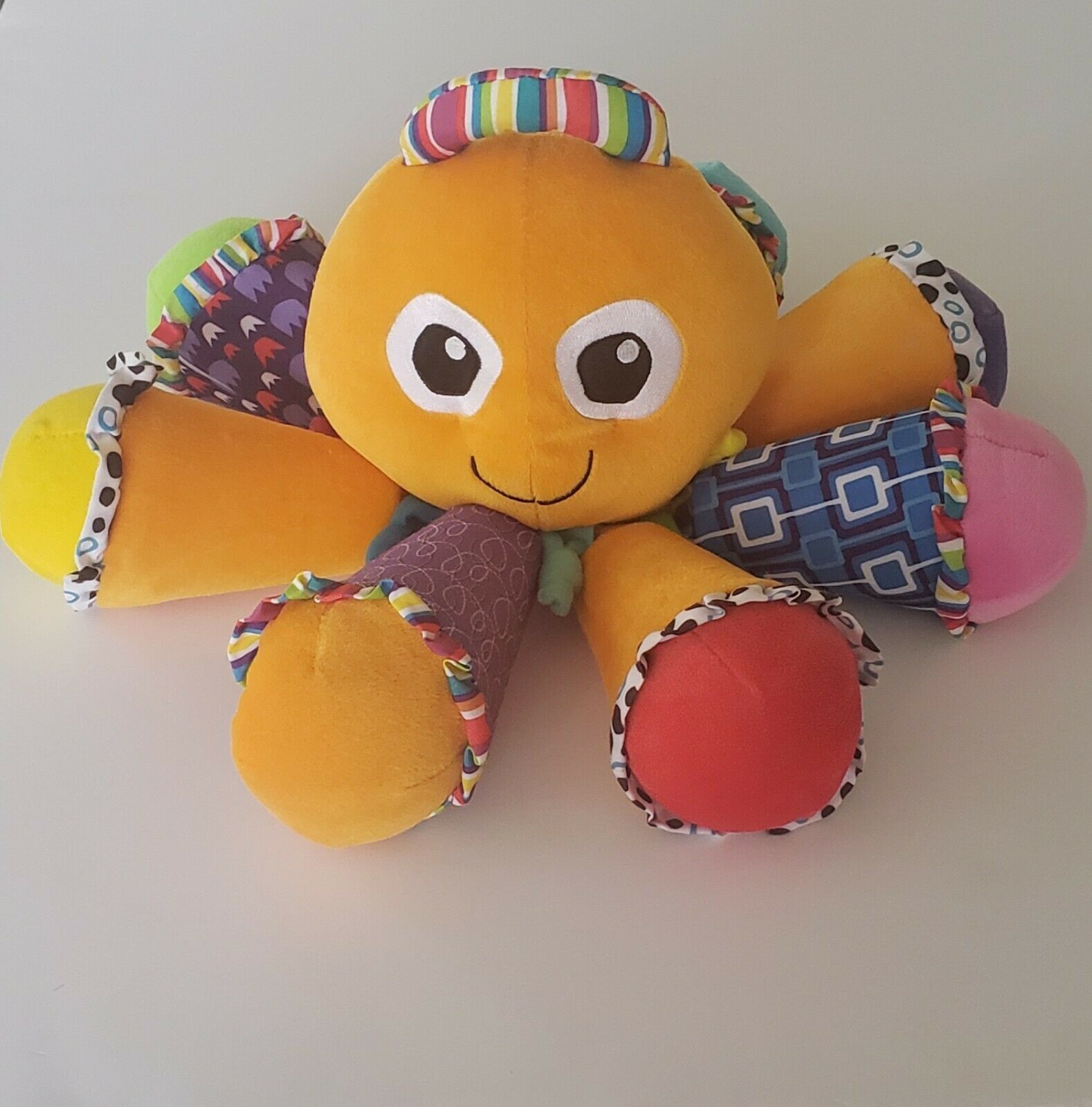 2006 Lamaze Orange Octopus Octotunes Musical Squeak Baby Toy - Learning Curve - $16.85