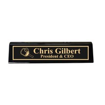 Desk Wedge Name Plate - PERSONALIZED - Pickleball - 11 Inches (Rosewood ... - $43.11
