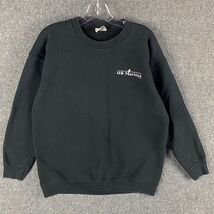 Vintage US Marines Sweatshirt Men&#39;s Large 720 Design Distressed Black Cr... - $365.38 MXN