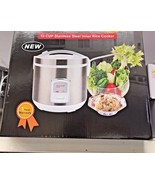 10 Cup Stainless Steel Inner Pot Rice Cooker SILVER COLOR - £93.91 GBP
