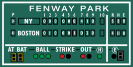 Boston decor, Fenway Park, Green Monster scoreboard 1978 Dent game - $153.45
