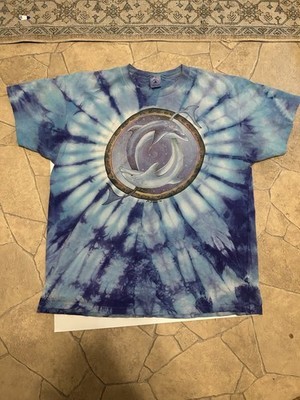 Vintage Mike Dubois Tie Dye Ocean Dolphin T-Shirt Men’s Size XL Grateful... - $98.99