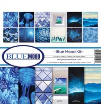 Reminisce Collection Kit 12&quot;X12&quot;-Blue Moods BLU-200 - £17.68 GBP