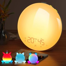 Sunrise Alarm Clock with Bluetooth Speaker, Backlight Sleep Aid, Night Light - £15.59 GBP