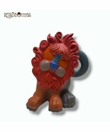 Fairytale Style Porcelain Lion Statue Pastel Autumn Colors Unique Design - $444.99 MXN