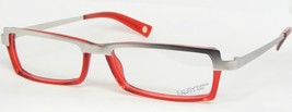 E Nj Oy E 6010 E Silver / Red Eyeglasses Glasses Frame E6010 50-15-140mm - $49.50