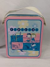 Peanuts Cool Snoopy Mini Metal Lunchbox Fabulous Girls 5.5 Inch - £9.97 GBP