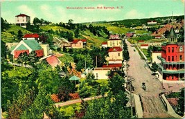 Minnekahta Ave Hot Springs SD South Dakota Birds Eye View DB Postcard UNP Q16 - £4.40 GBP